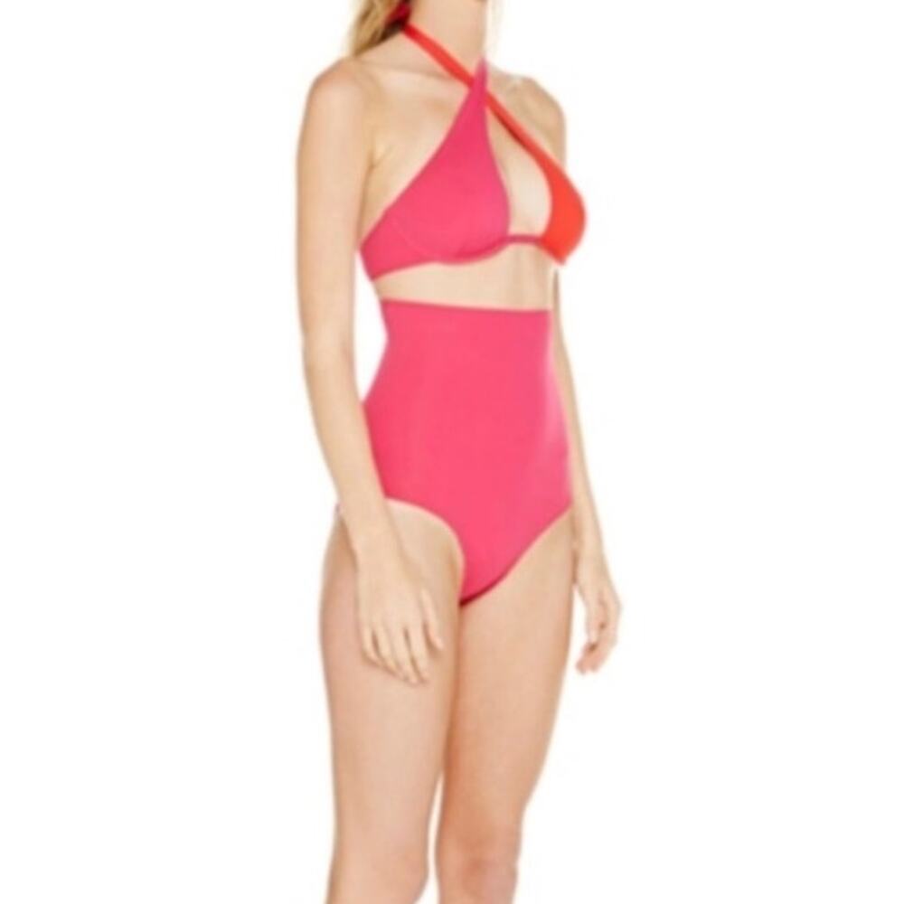 NWT Ephemera Wrap One Piece Swimsuit Size 4